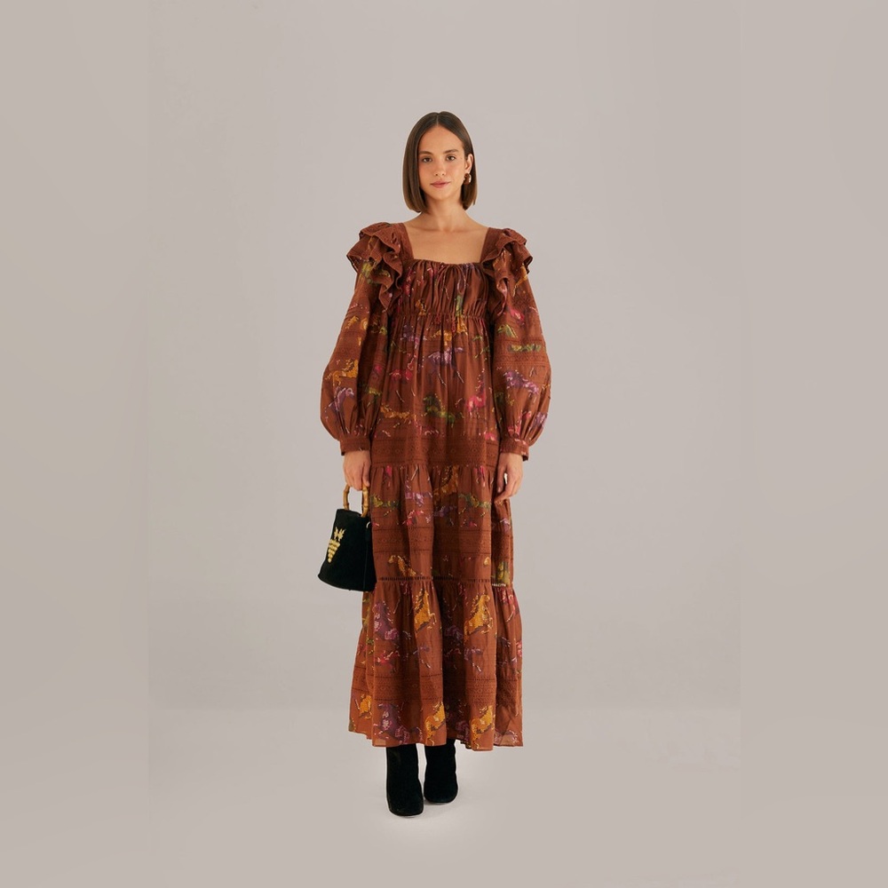 FARM Rio Dotted Horse Maxi Dress